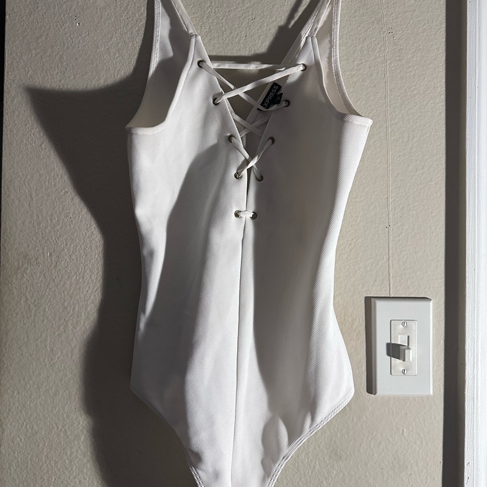Kids White One Piece Swimsuit